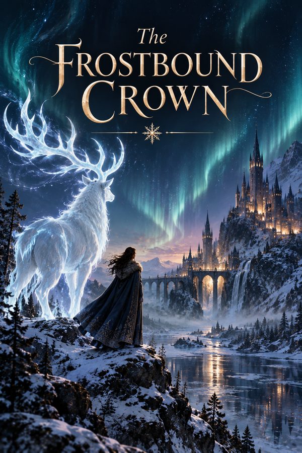 Обложка «The Frostbound Crown», создана в AI Studio