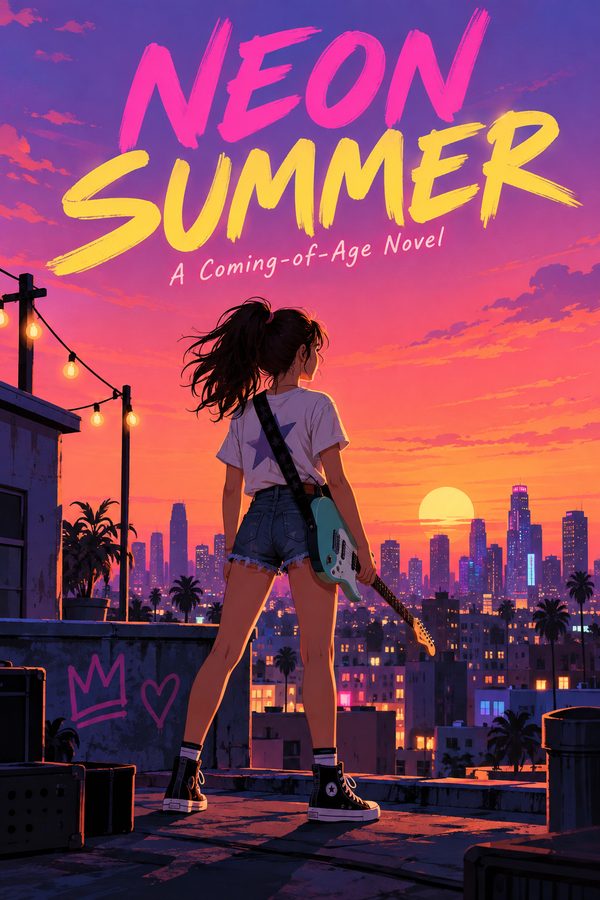 Обложка «Neon Summer», создана в AI Studio