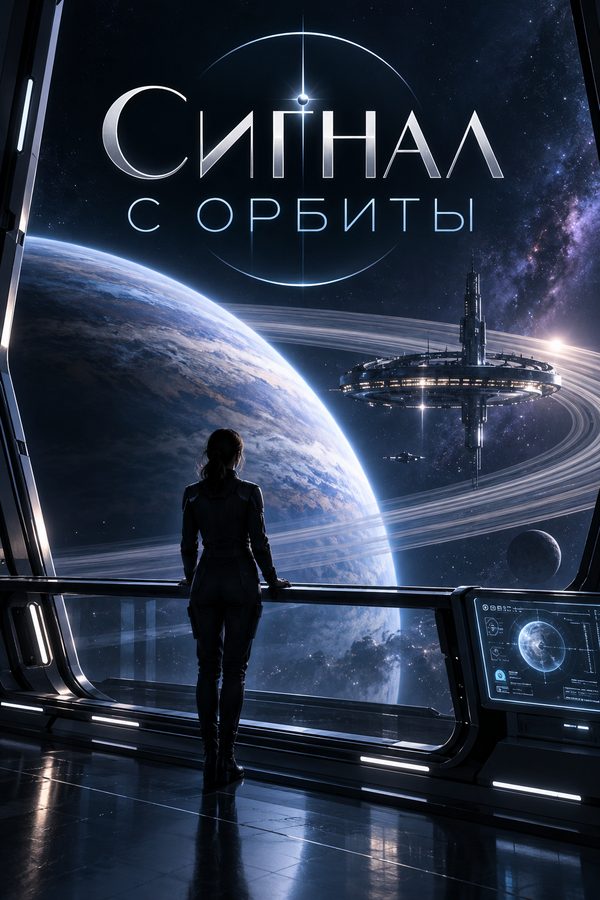 Обложка «Сигнал с орбиты», создана в AI Studio